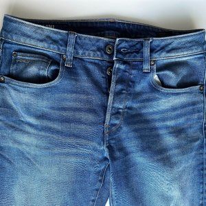 G-Star Jeans Men Slim Fit 3301 Medium Aged Blue W30 L30